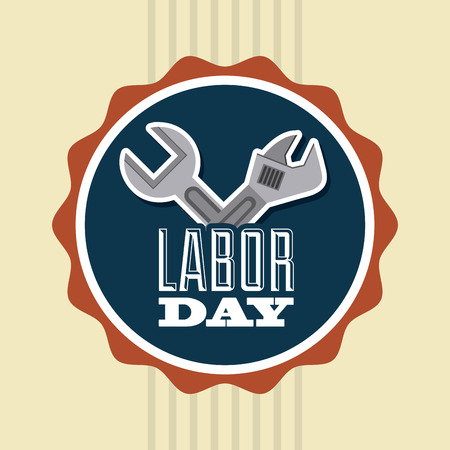 Labor day design over beige background, vector illustrationのイラスト素材