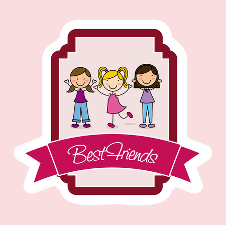 kids design over pink  background vector illustrationのイラスト素材