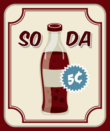 Drinks design over red background, vector illustrationのイラスト素材