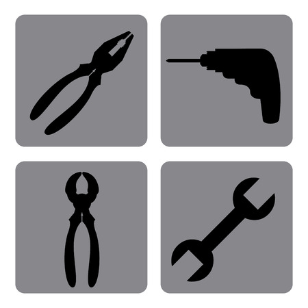 Tools design over gray background, vector illustrationのイラスト素材