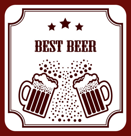 beer design over white background vector illustrationのイラスト素材