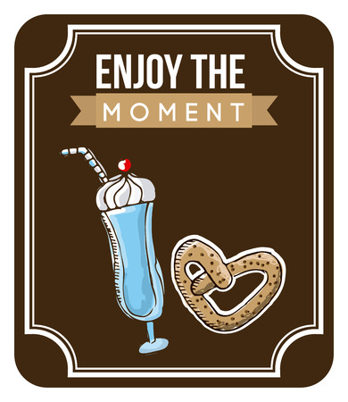 coffee design over brown background vector illustrationのイラスト素材