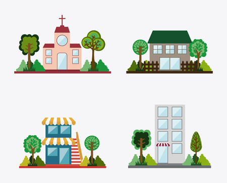 real estate design over background vector illustrationのイラスト素材