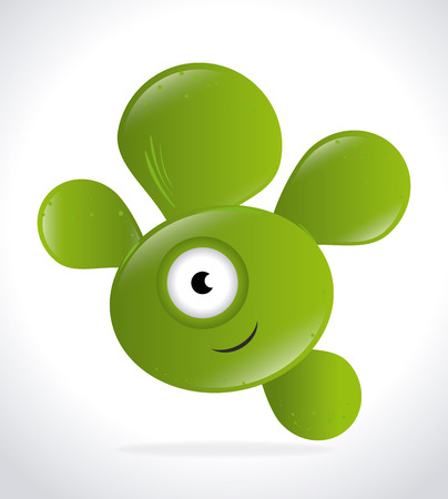 Bacteria design over white background, vector illustrationのイラスト素材