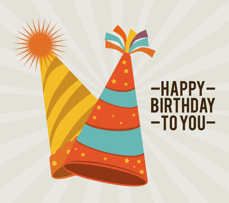 Birthday design over gray background, vector illustrationのイラスト素材