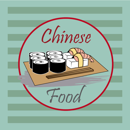 Food design over green background, vector illustrationのイラスト素材