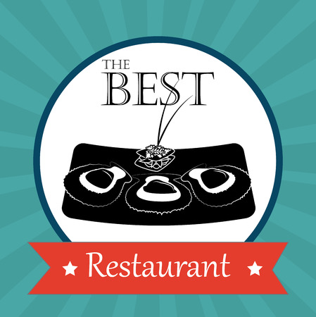 Food design over blue background, vector illustrationのイラスト素材