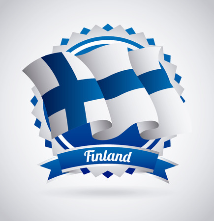 Finland design over gray background, vector illustrationのイラスト素材