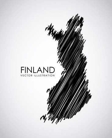 Finland design over white background, vector illustrationのイラスト素材