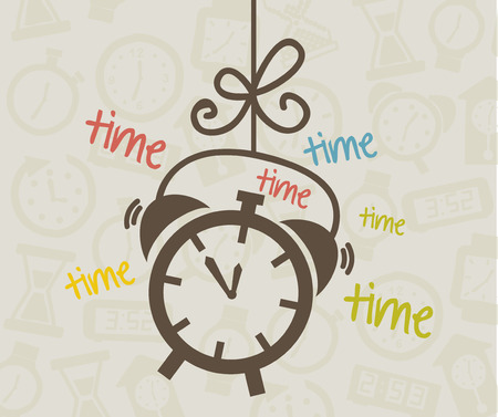 Time design over beige background, vector illustrationのイラスト素材