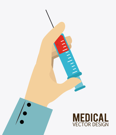 Medical design over white background, vector illustrationのイラスト素材