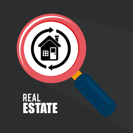 Real estate design over gray background, vector illustrationのイラスト素材