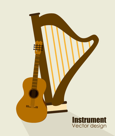 Music design over beige background, vector illustrationのイラスト素材