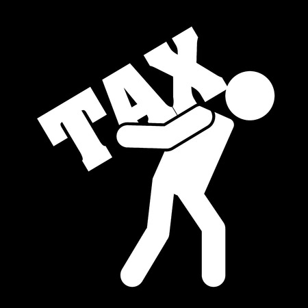 tax design over black background vector illustrationのイラスト素材