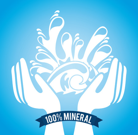 water design over blue background vector illustrationのイラスト素材