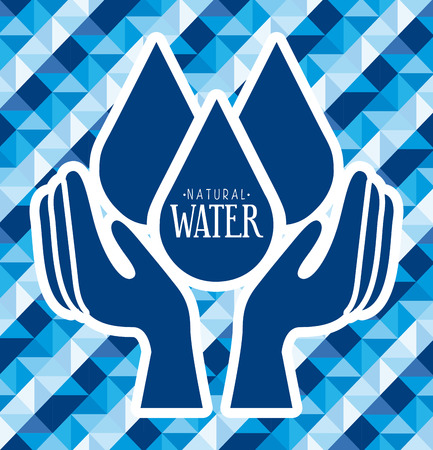 water design over blue  background vector illustrationのイラスト素材