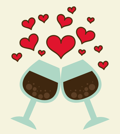 love design over pink background vector illustrationのイラスト素材