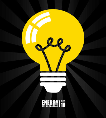 bulb design over black background vector illustrationのイラスト素材