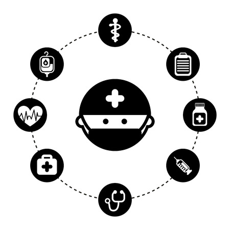 medical design over background vector illustrationのイラスト素材