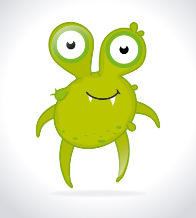Bacteria design over white background, vector illustrationのイラスト素材