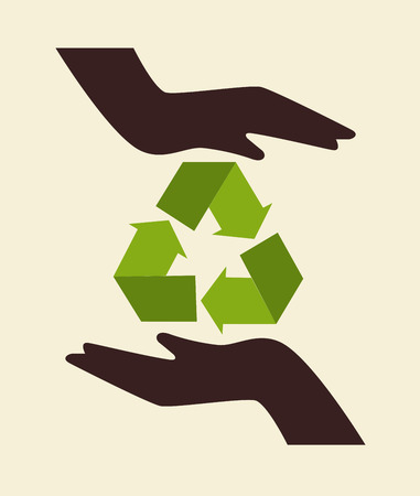 Ecology design over white background, vector illustrationのイラスト素材