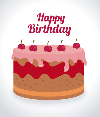 Birthday design over gray background, vector illustrationのイラスト素材
