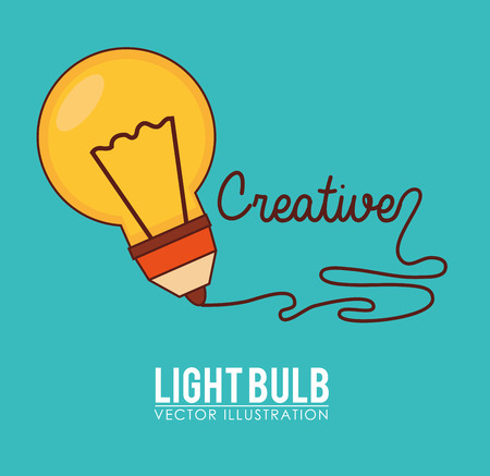 Bulb design over white background, vector illustrationのイラスト素材