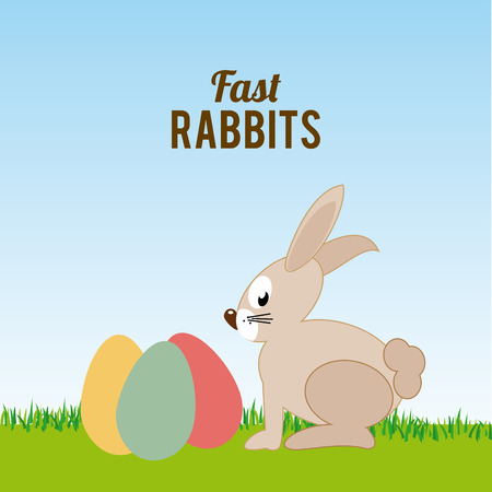 Pet design over landscape  background, vector illustrationのイラスト素材