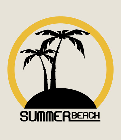 Summer design over beige background, vector illustrationのイラスト素材
