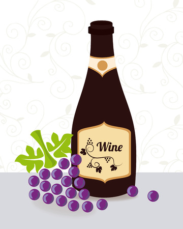 Wine design over white background, vector illustrationのイラスト素材