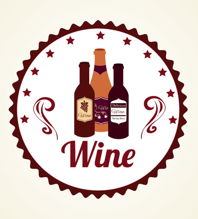 Wine design over white background, vector illustrationのイラスト素材