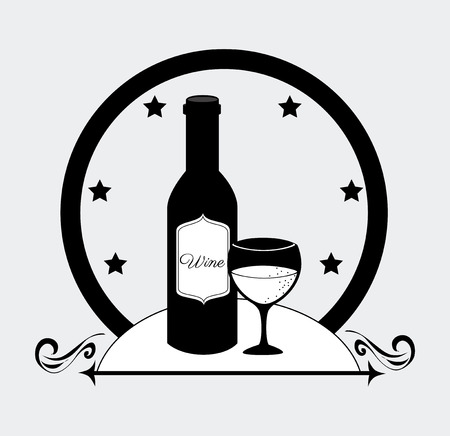 Wine design over white background, vector illustrationのイラスト素材