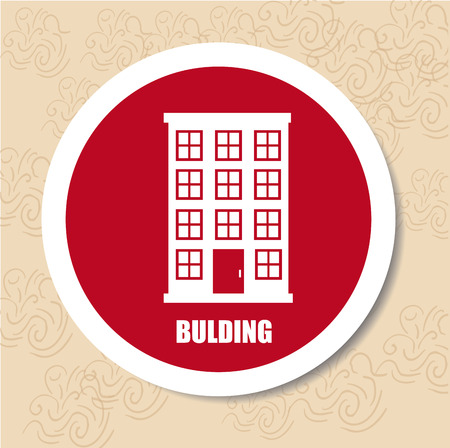 Build design over beige background, vector illustrationのイラスト素材