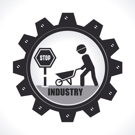 Industry design over white background, vector illustrationのイラスト素材