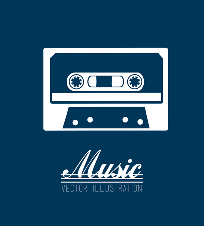Music design over blue background, vector illustrationのイラスト素材