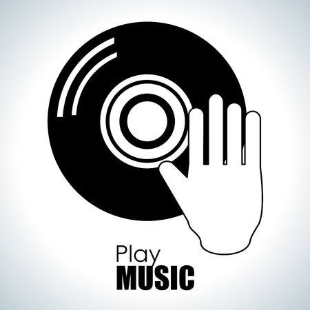 Music design over gray background, vector illustrationのイラスト素材