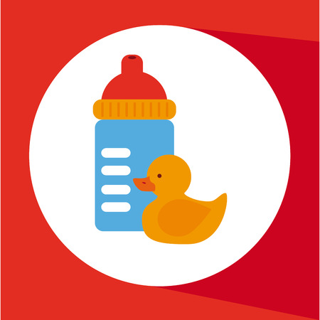 Toys design over red background, vector illustrationのイラスト素材