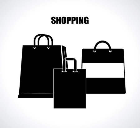 Shopping design over white background, vector illustrationのイラスト素材