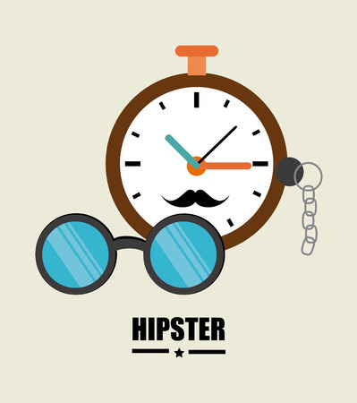 Hipster design over beige background, vector illustrationのイラスト素材
