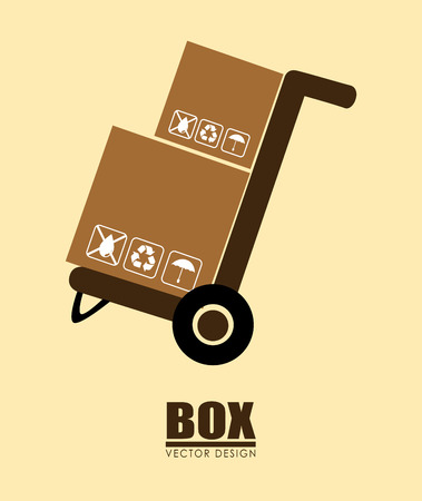 Delivery design over beige background, vector illustrationのイラスト素材