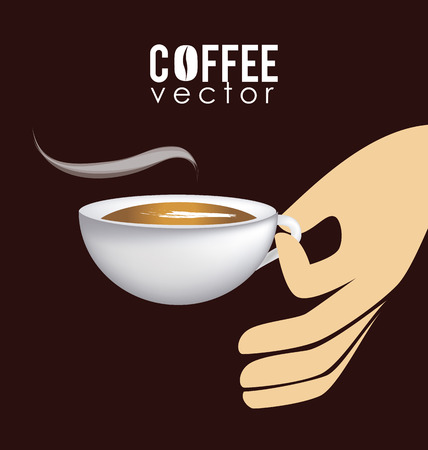 Coffee design over brown background, vector illustrationのイラスト素材