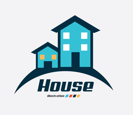 real estate design over gray background vector illustrationのイラスト素材