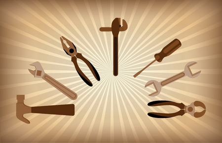 tools design over beige  background vector illustrationのイラスト素材