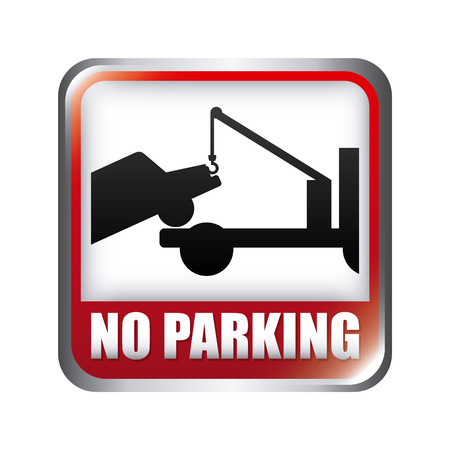 parking signal over  white background vector illustrationのイラスト素材