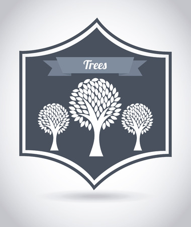 tree design over gray background vector illustrationのイラスト素材
