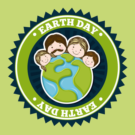 enviromental design over green background vector illustration のイラスト素材