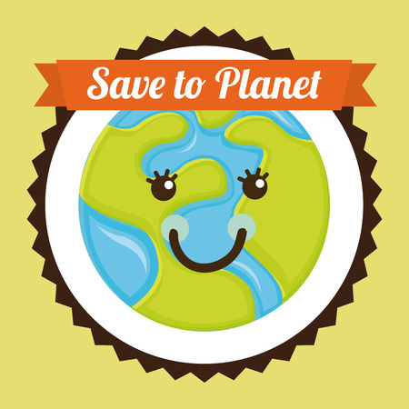 environmental design over  beige background vector illustration のイラスト素材