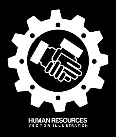 human resources over black background vector illustrationのイラスト素材
