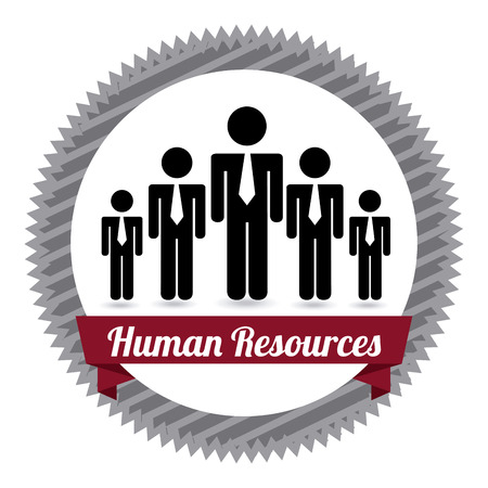 human resources over white  background vector illustration のイラスト素材