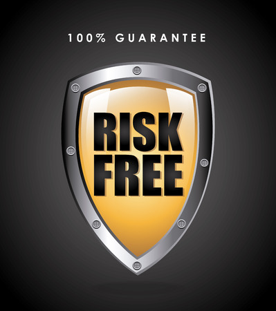 risk free over black background vector illustrationのイラスト素材